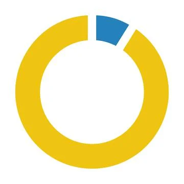 Pie chart icon vector graph diagram symbol for big data analytics reports Stock Illustration