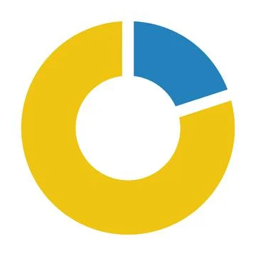 Pie chart icon vector graph diagram symbol for big data analytics reports 스톡 일러스트