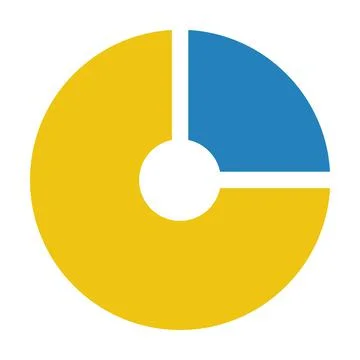 Pie chart icon vector graph diagram symbol for big data analytics reports Stockillustratie