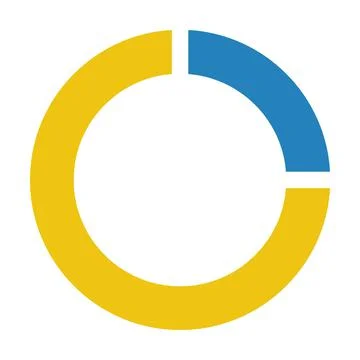 Pie chart icon vector graph diagram symbol for big data analytics reports 스톡 일러스트