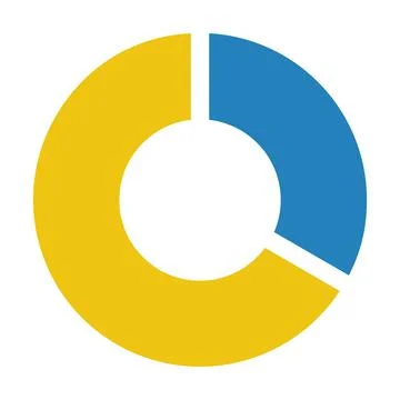 Pie chart icon vector graph diagram symbol for big data analytics reports Stockillustratie