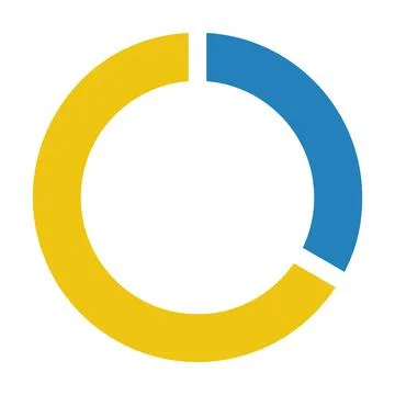 Pie chart icon vector graph diagram symbol for big data analytics reports Stock Illustration