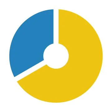 Pie chart icon vector graph diagram symbol for big data analytics reports Stockillustratie