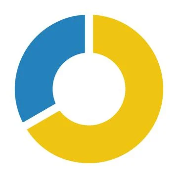 Pie chart icon vector graph diagram symbol for big data analytics reports 스톡 일러스트