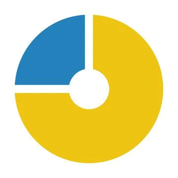 Pie chart icon vector graph diagram symbol for big data analytics reports 스톡 일러스트