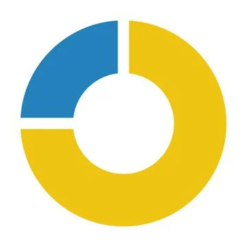 Pie chart icon vector graph diagram symbol for big data analytics reports Stock Illustration