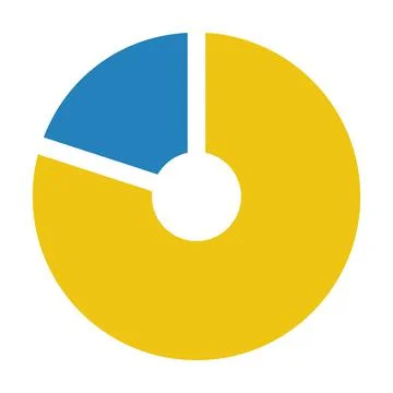 Pie chart icon vector graph diagram symbol for big data analytics reports Stockillustratie