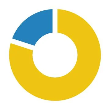 Pie chart icon vector graph diagram symbol for big data analytics reports Stockillustratie