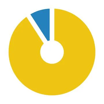 Pie chart icon vector graph diagram symbol for big data analytics reports Stock Illustration