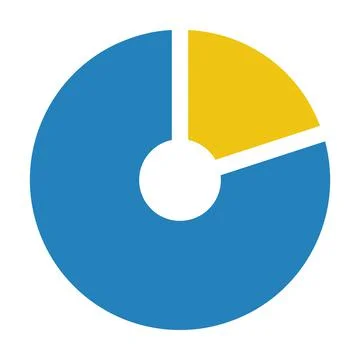 Pie chart icon vector graph diagram symbol for big data analytics reports 스톡 일러스트