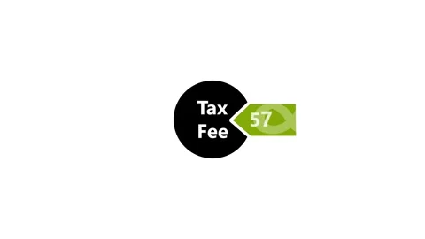 Pie chart illustrating tax fee distribution with green segment and white te.. Stock Footage 341008216