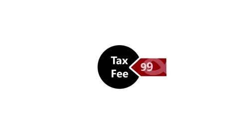 Pie chart illustrating tax fee breakdown with red arrow pointing to segment.. Stock Footage 341008243