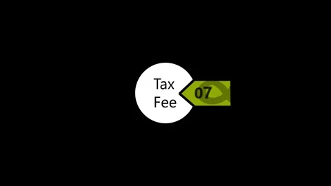 Pie chart illustrating tax fee breakdown with green segment on black backgr.. Stock Footage 341008245