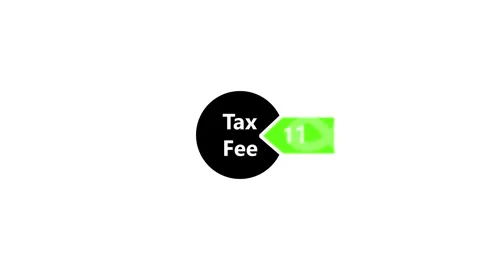Pie chart illustrating tax fee distribution with green segment and white te.. Stock Footage 341008261