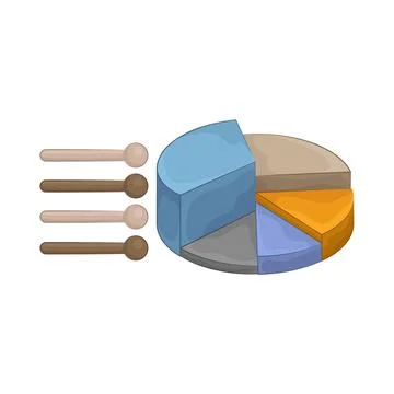 Pie Chart Illustration Stock Illustration