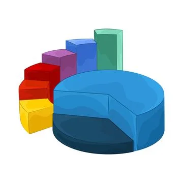 Pie Chart Illustration Illustrazione stock
