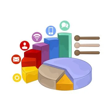Pie Chart Illustration Stock Illustration