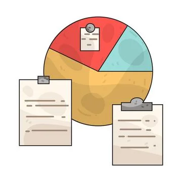 Pie Chart illustration Stock Illustration