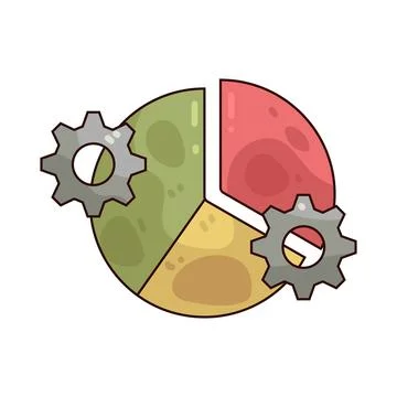 Pie Chart illustration 스톡 일러스트