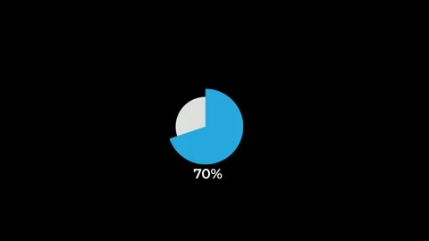 Pie Chart Infographic Icon Animated Loop in 4K Stock Footage 316483721