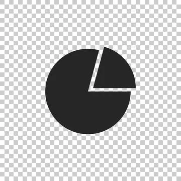 Pie chart infographic icon isolated on transparent background. Diagram chart 库存插图