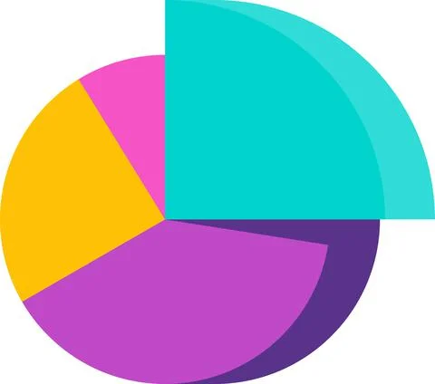Pie Chart Infographic icon. Statistics and presentations. Stock Illustration