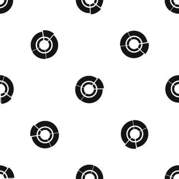 Pie chart for infographic pattern seamless black Illustrazione stock