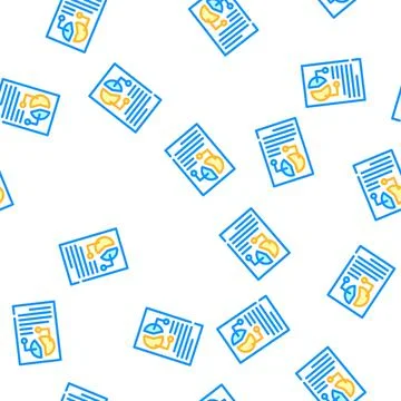 Pie chart lesson vector seamless pattern Stock Illustration