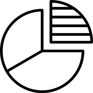 Pie Chart Line Icon Design Stock Illustration