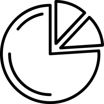 Pie Chart Line Icon Design Stock Illustration