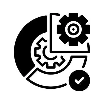 Pie Chart Line Icon, Outline Symbol for Data Visualization, Percentage Brea.. Illustrazione stock
