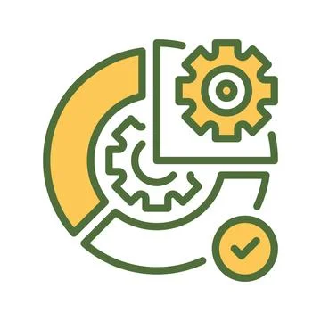 Pie Chart Line Icon, Outline Symbol for Data Visualization, Percentage Brea.. Stock Illustration