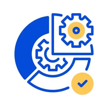 Pie Chart Line Icon, Outline Symbol for Data Visualization, Percentage Brea.. Stock Illustration