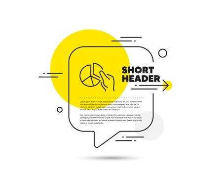 Pie chart line icon. Presentation graph sign. Vector Stock Illustration