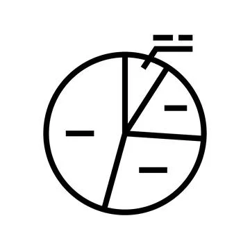 Pie chart line icon vector illustration 库存插图