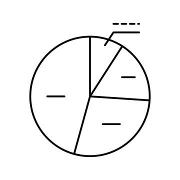 Pie chart line icon vector illustration 库存插图
