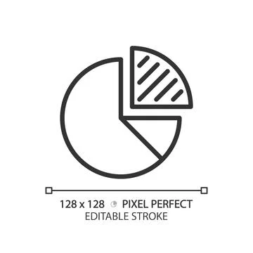 Pie chart linear icon 스톡 일러스트