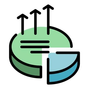 Pie chart market icon vector flat Ilustración de archivo