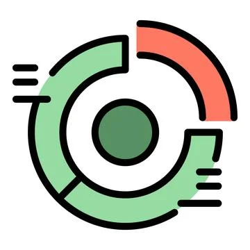Pie chart monetize icon vector flat Stock Illustration