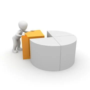 Pie chart orange 2 Stock Illustration