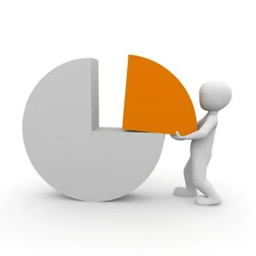 Pie chart orange Stock Illustration