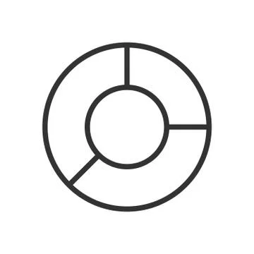 Pie Chart outline icon Stock Illustration