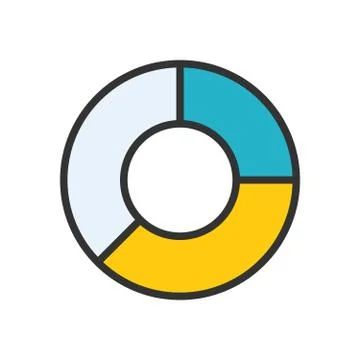 Pie Chart outline icon Stock Illustration