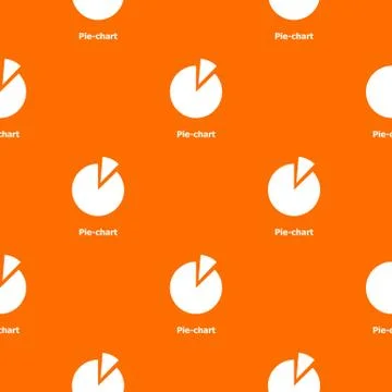 Pie chart pattern orange Stock Illustration