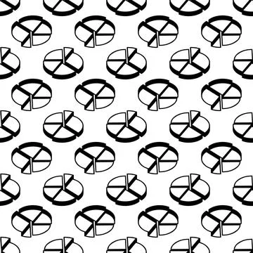 Pie chart pattern seamless vector Illustrazione stock