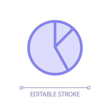 Pie chart pixel perfect glassmorphism ui icon Stock Illustration