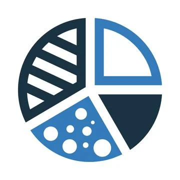 Pie chart presentation icon, statistics, analysis graph Stock Illustration