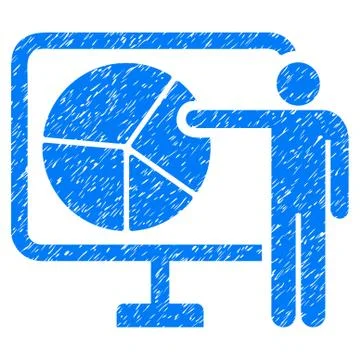 Pie Chart Public Report Icon Grunge Watermark Stock Illustration