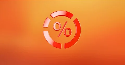 Pie Chart Red 3d Icon Stock Footage 69784188
