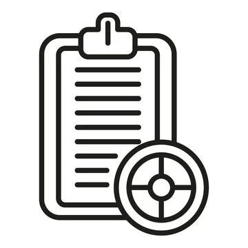 Pie chart report icon outline vector. Document data Stockillustratie